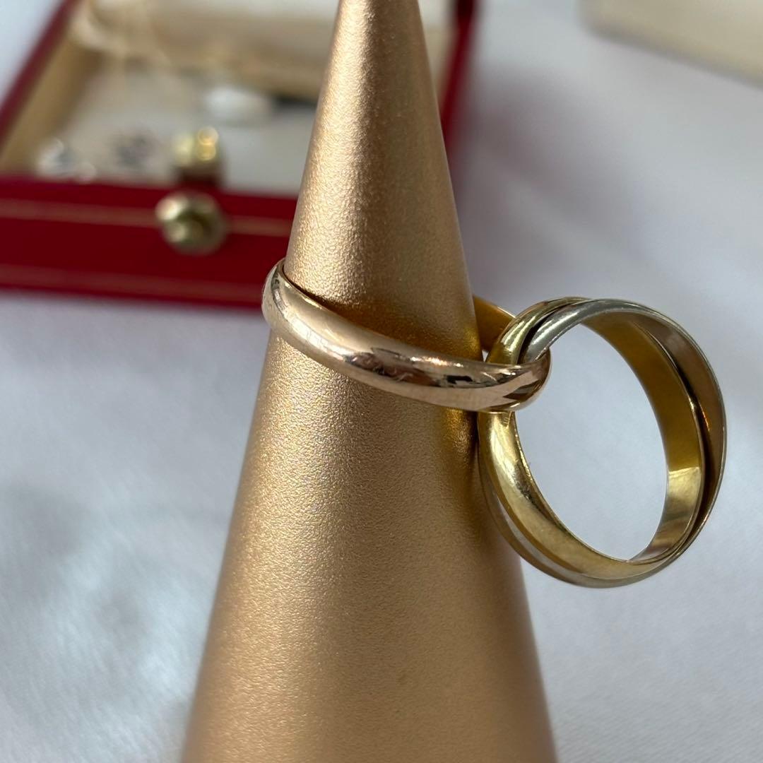 Cartier トリニティリング 3連 750 52 カルティエ 箱付き D52