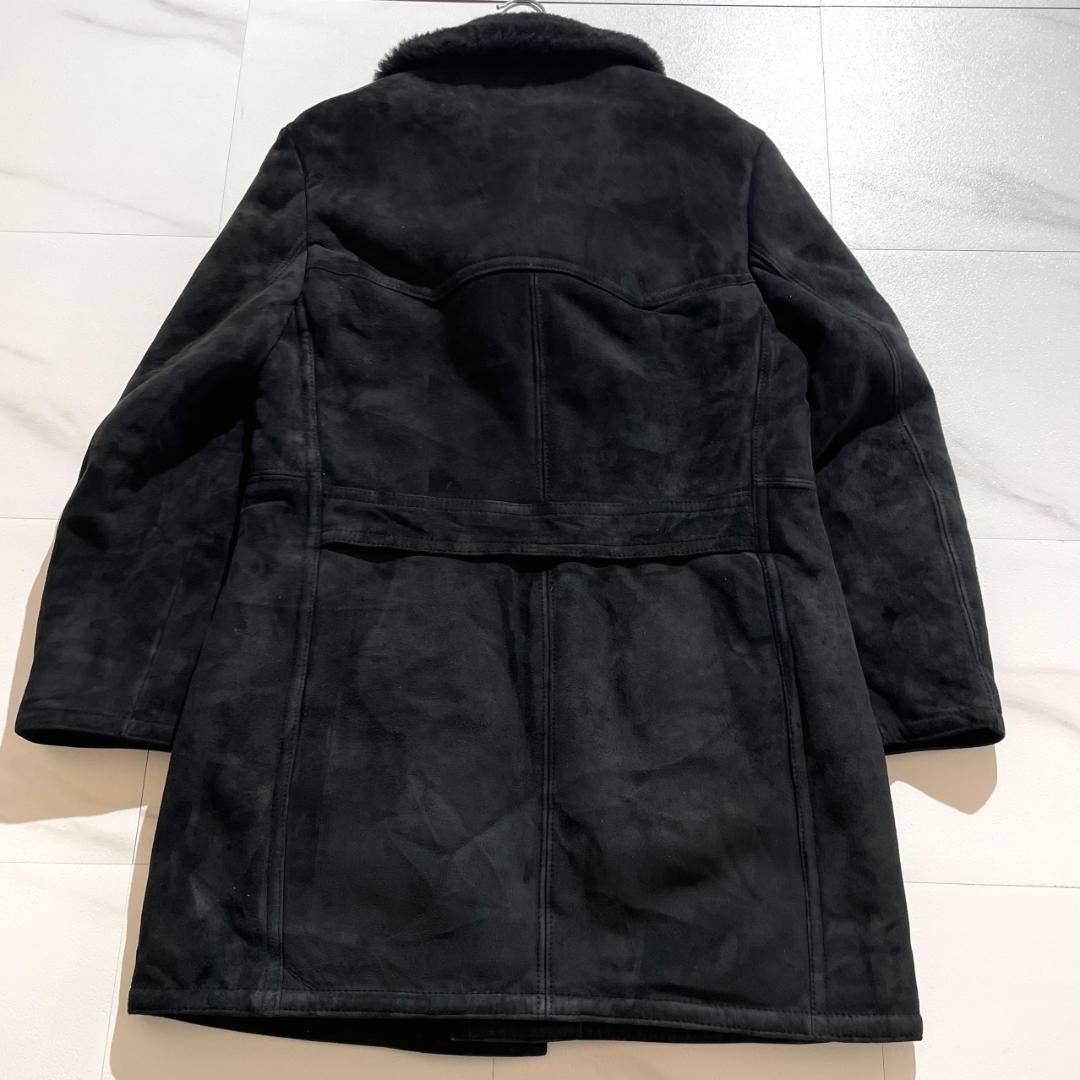 美品　ドイツ製　JOSEF WORMLAND　リアルムートンコート　ブラック　黒