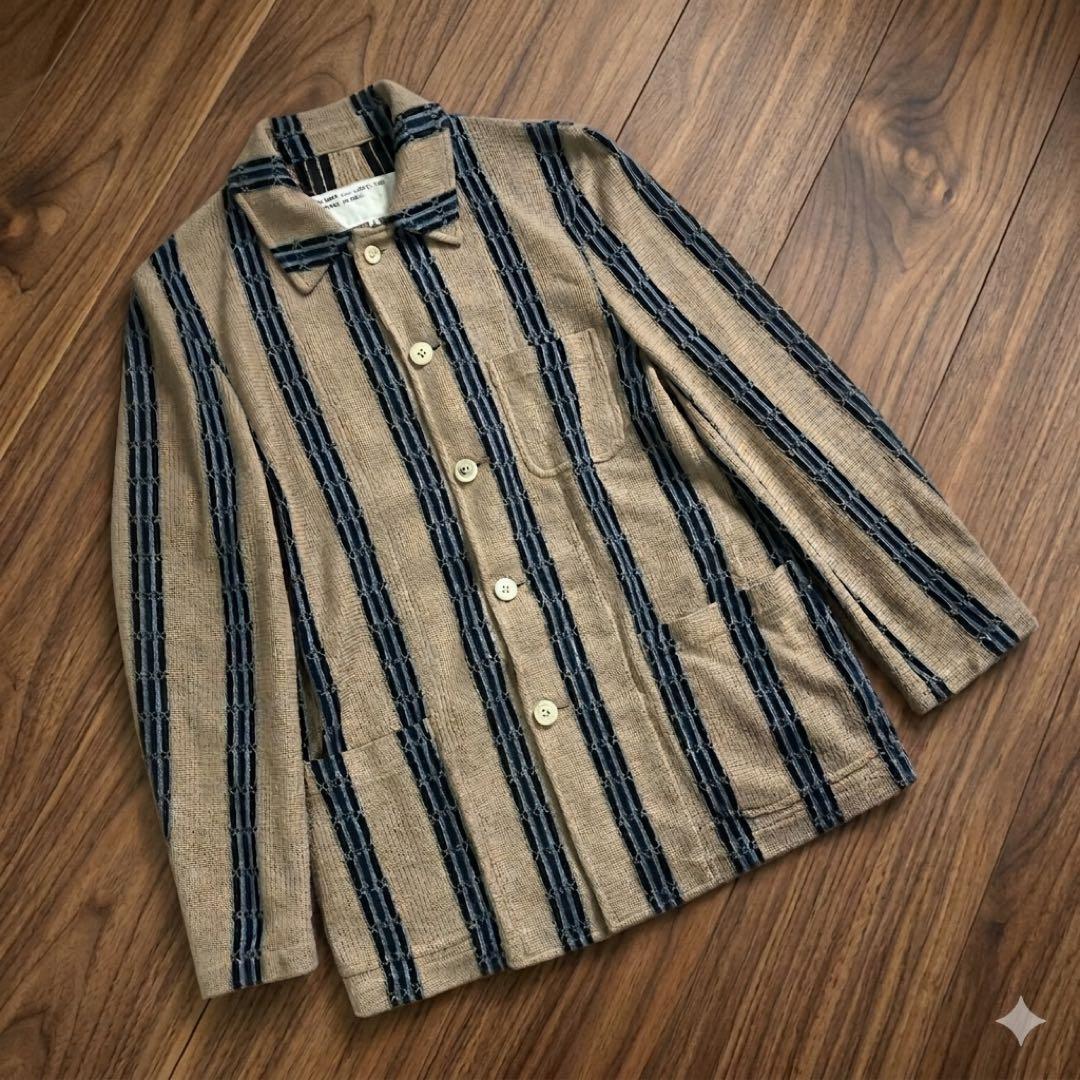 COMME des GARÇONS HOMME／ストライプ ジャケット日本製 S