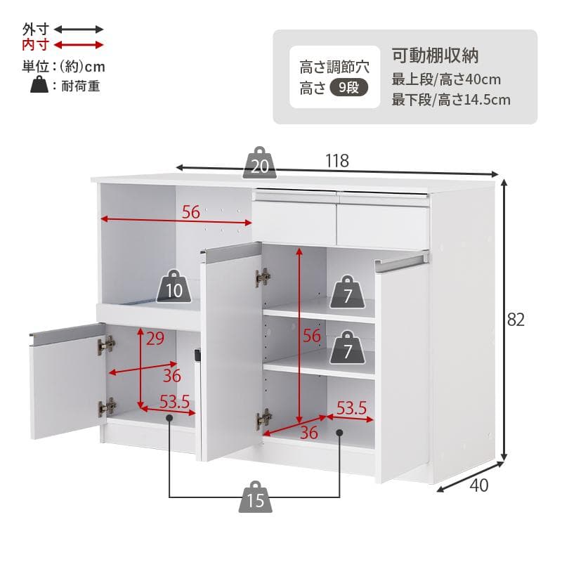 フォロー割【訳あり・新品】キッチンカウンター キャビネット　アウトレット