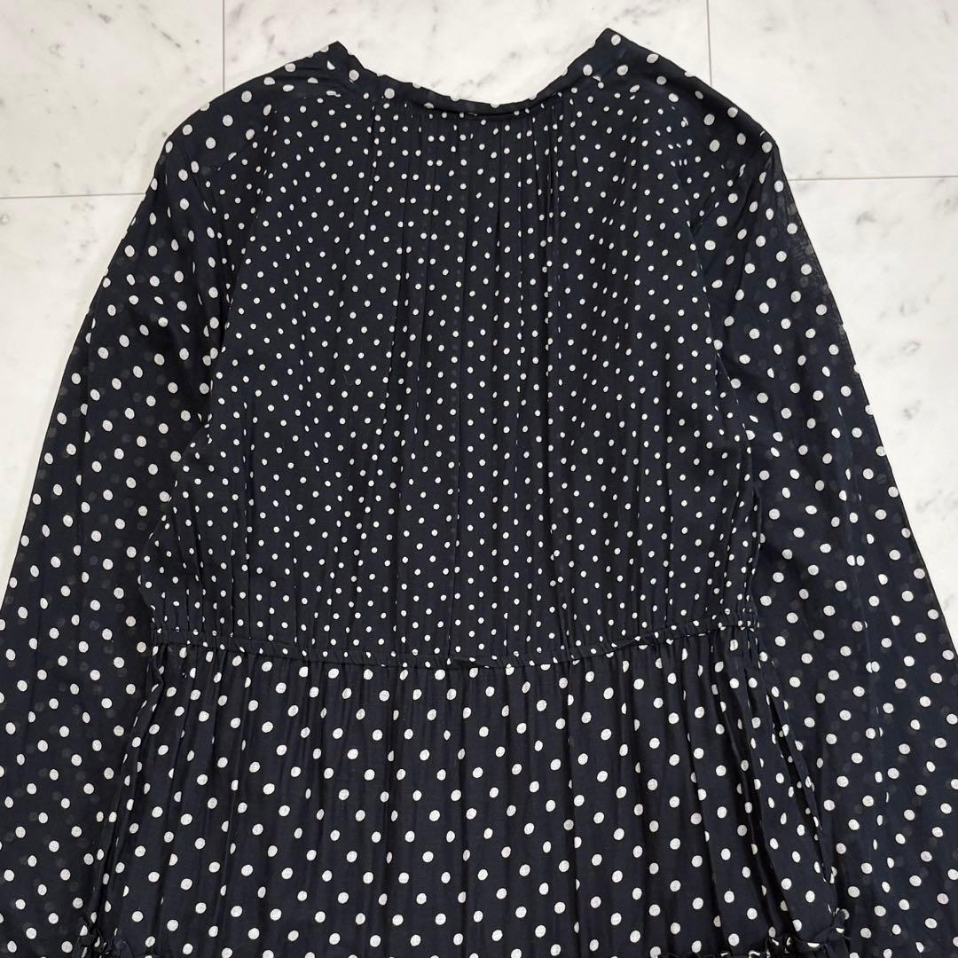 極美品✨ヌキテパ　ドット ティアードワンピース　ギャザー　IENA別注　コットン