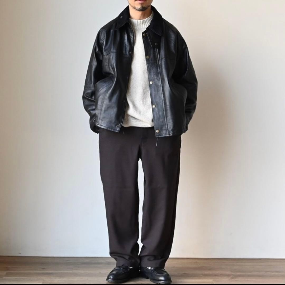 美品　yoused レザードライバーズジャケット　トランスポート　size2