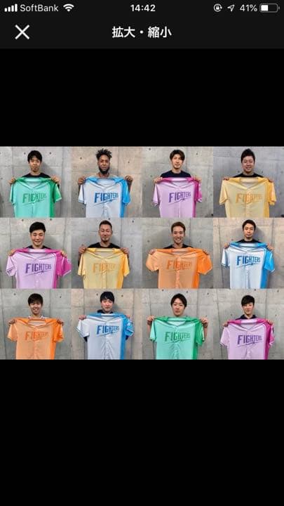 ファイターズ　ユニフォーム5枚セット