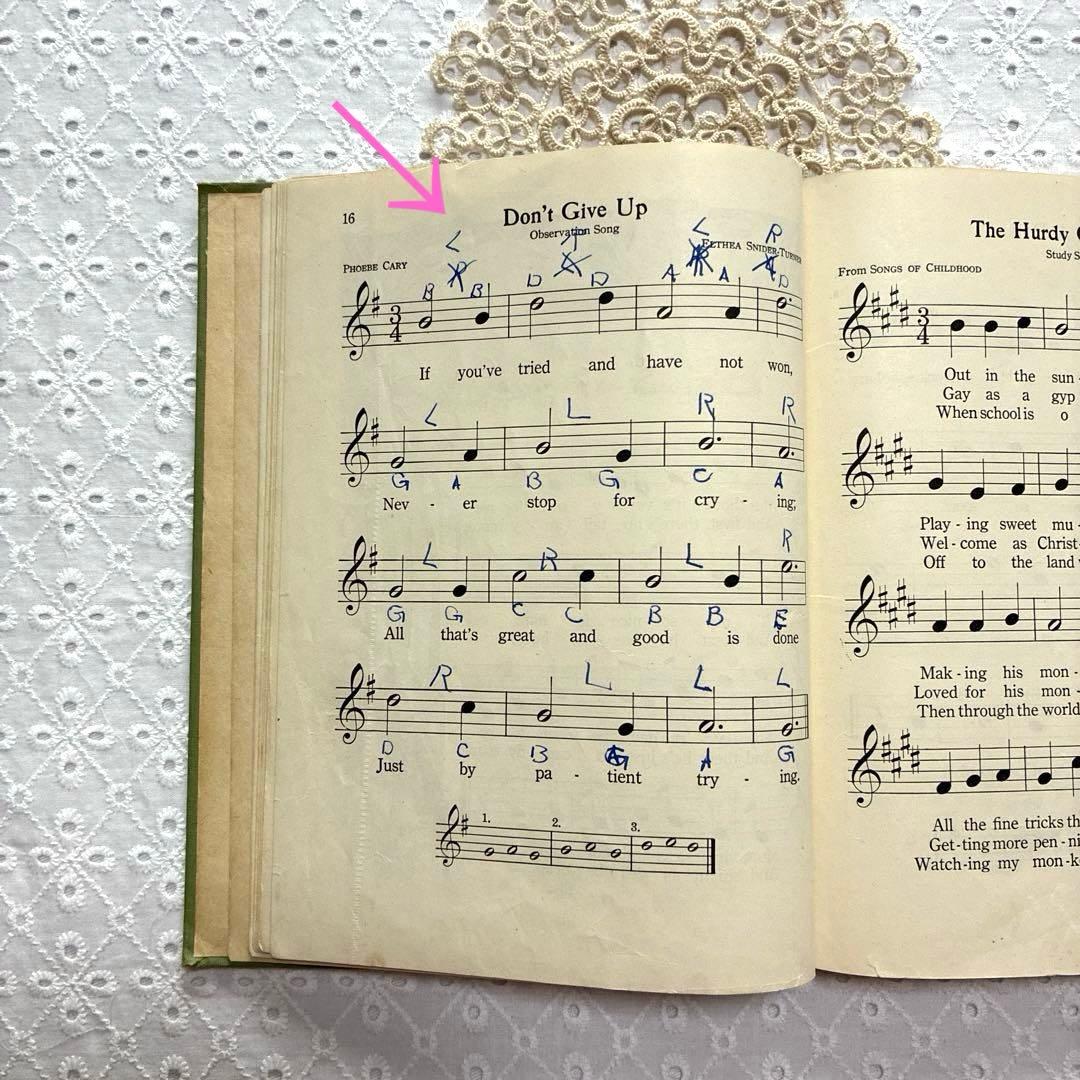 RV75 洋書古書 ヴィンテージ音楽教本 楽譜絵本