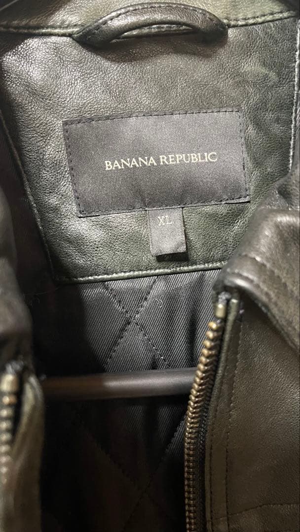 x*v様 BANANA REPUBLIC ラムレザー アクションプリーツ　ダブル