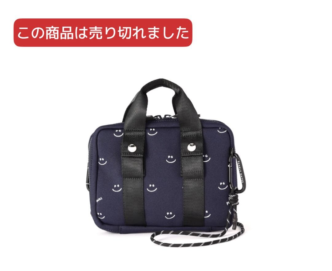 PEARLY GATES 大人スマイルラウンドポーチ ネイビー