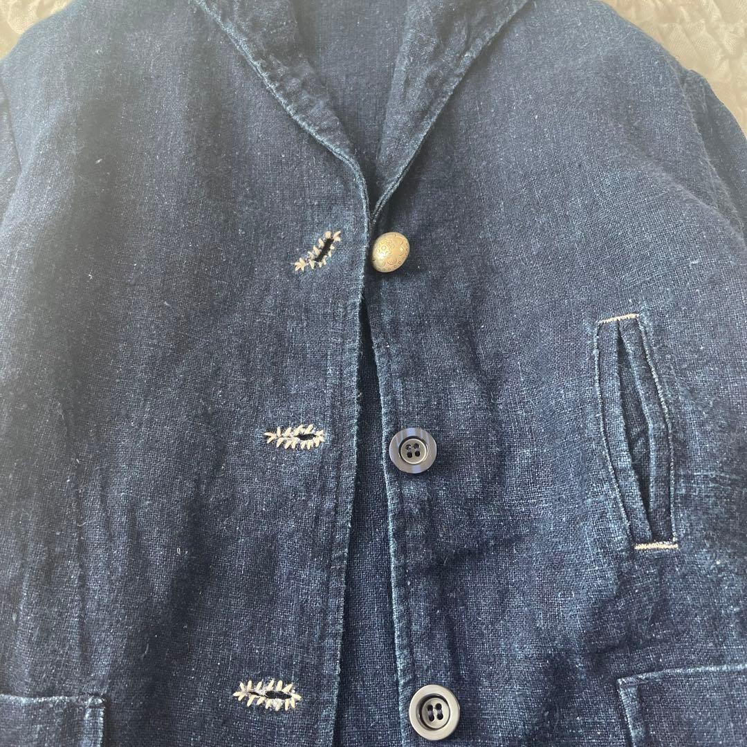 ジャケット HAI KARA ハイカラ ヘンプ HEMP 100% インディゴ