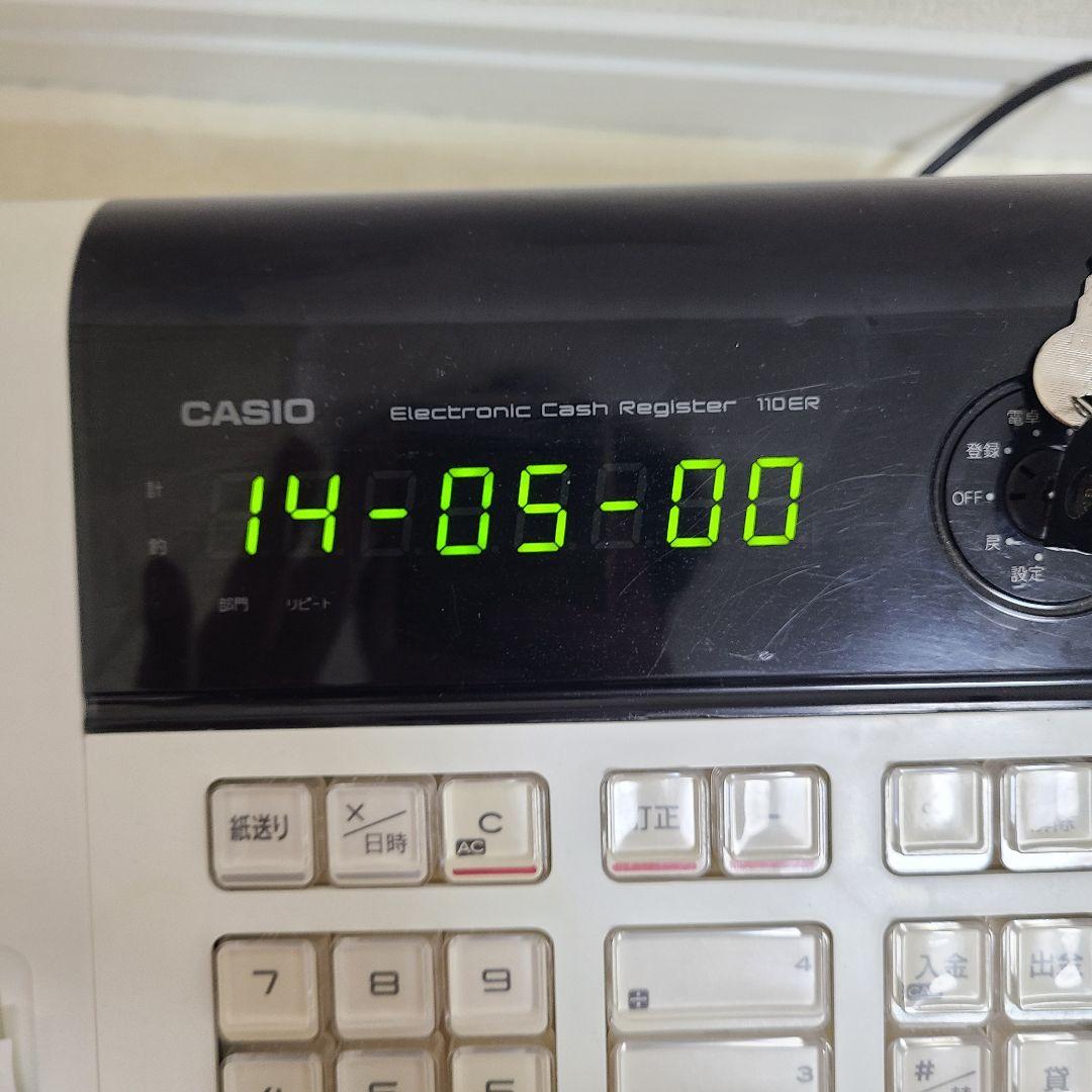 【CASIO】カシオ 電子レジスター 110ER ホワイト 説明書 箱付き