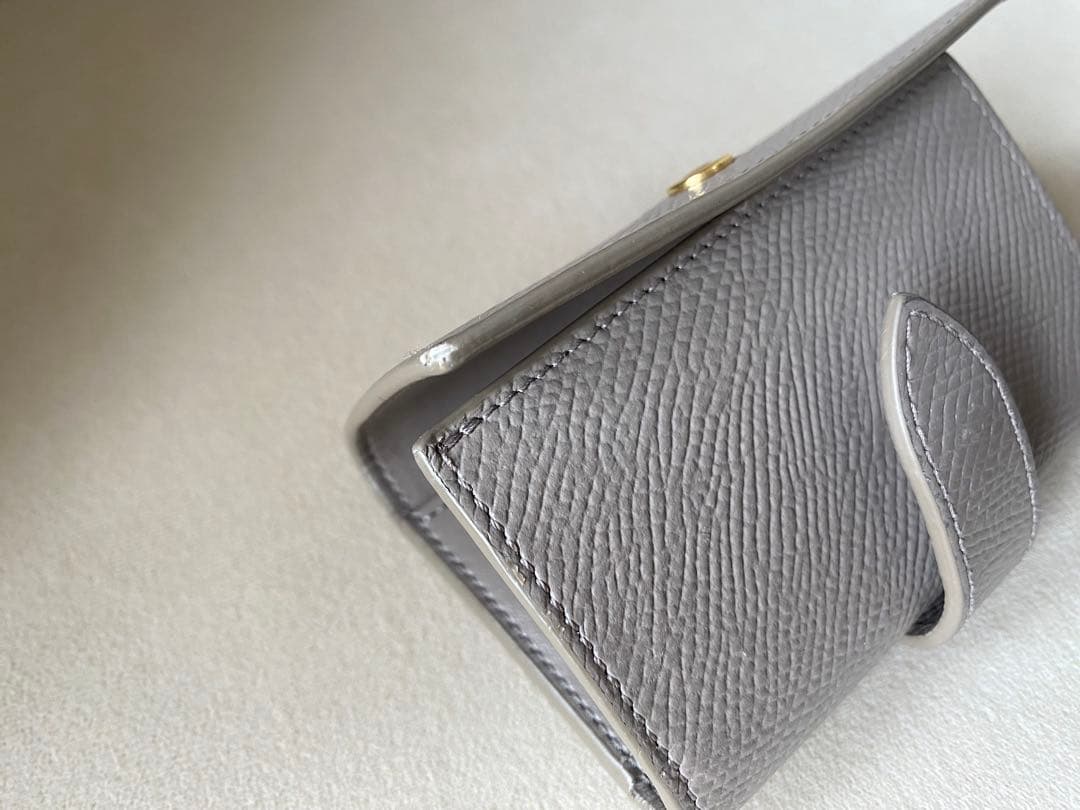 CELINE グレインドカーフスキン グレージュ 6連 キーケース ゴールド