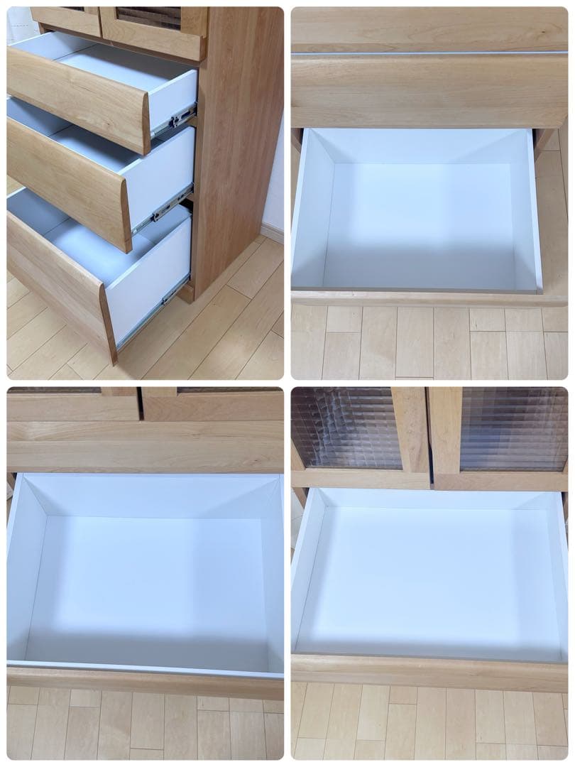 スリムキッチンボード　隈木工所　大川家具　ナチュラルカントリー　アルダー材天然木