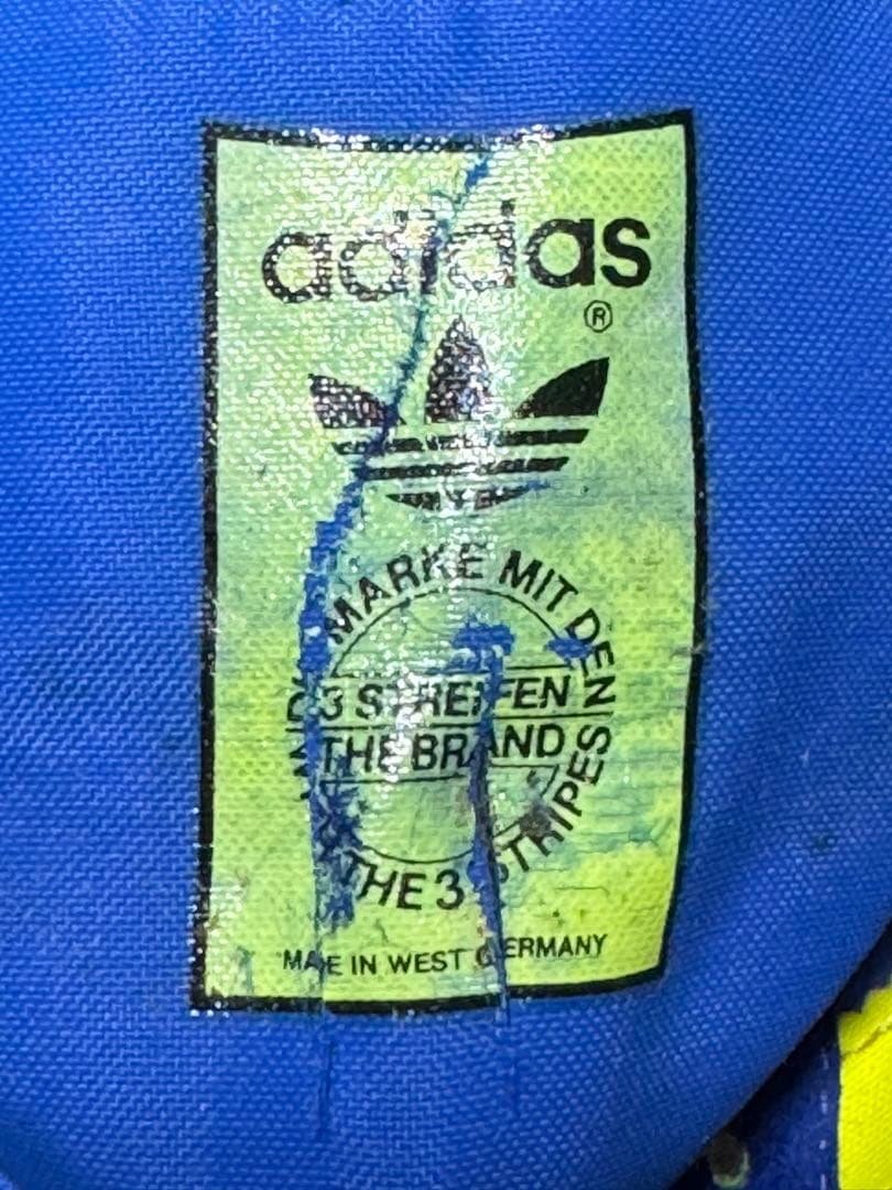adidas 西ドイツ製1980年マラソンシューズ 青/黄 26.0cm