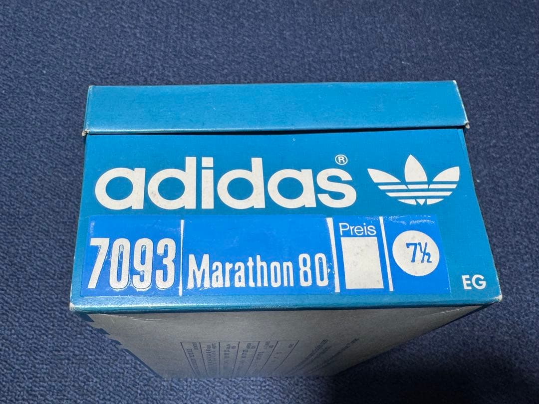 adidas 西ドイツ製1980年マラソンシューズ 青/黄 26.0cm