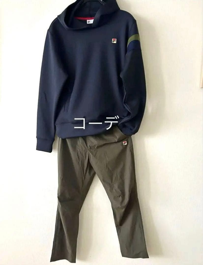 onegishisamaFILAテニス ロングパンツ メンズ Mカーキ