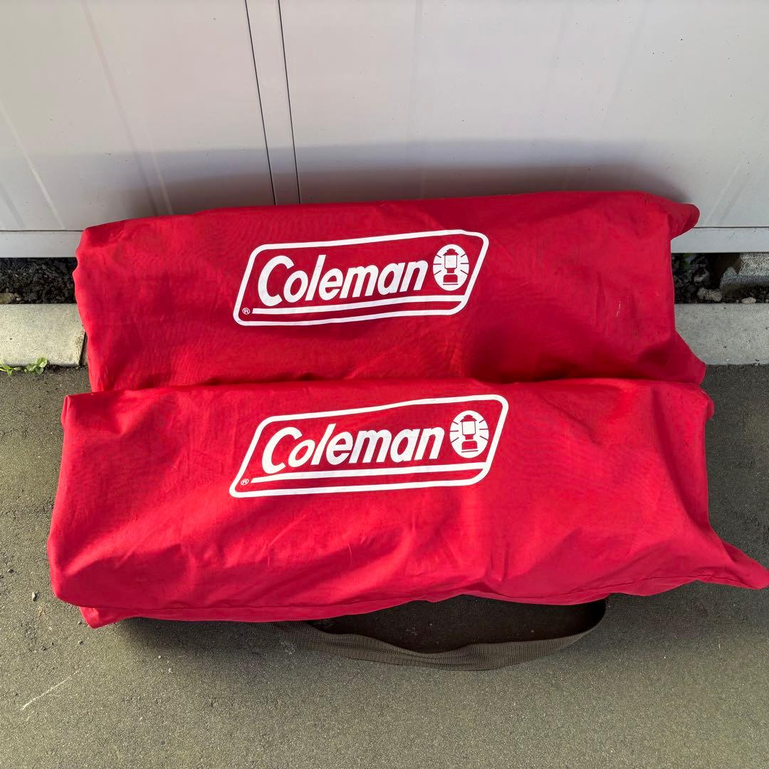 【一部不具合あり】Coleman ツーウェイキャプテンチェア（赤）２台セット