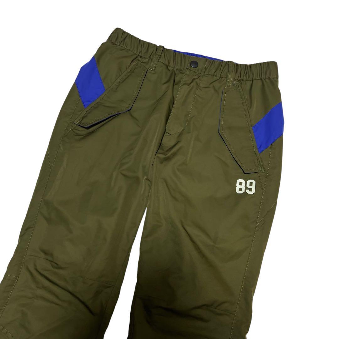美品 パーリーゲイツ ゴルフパンツ M相当3 カーキ×ブルー ポリエステル