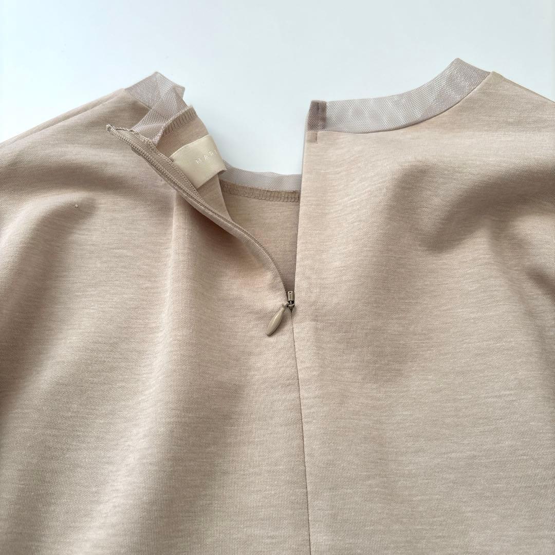 「新品同様」MARILYN MOON 長袖カットソー　プリーツF 手洗い可