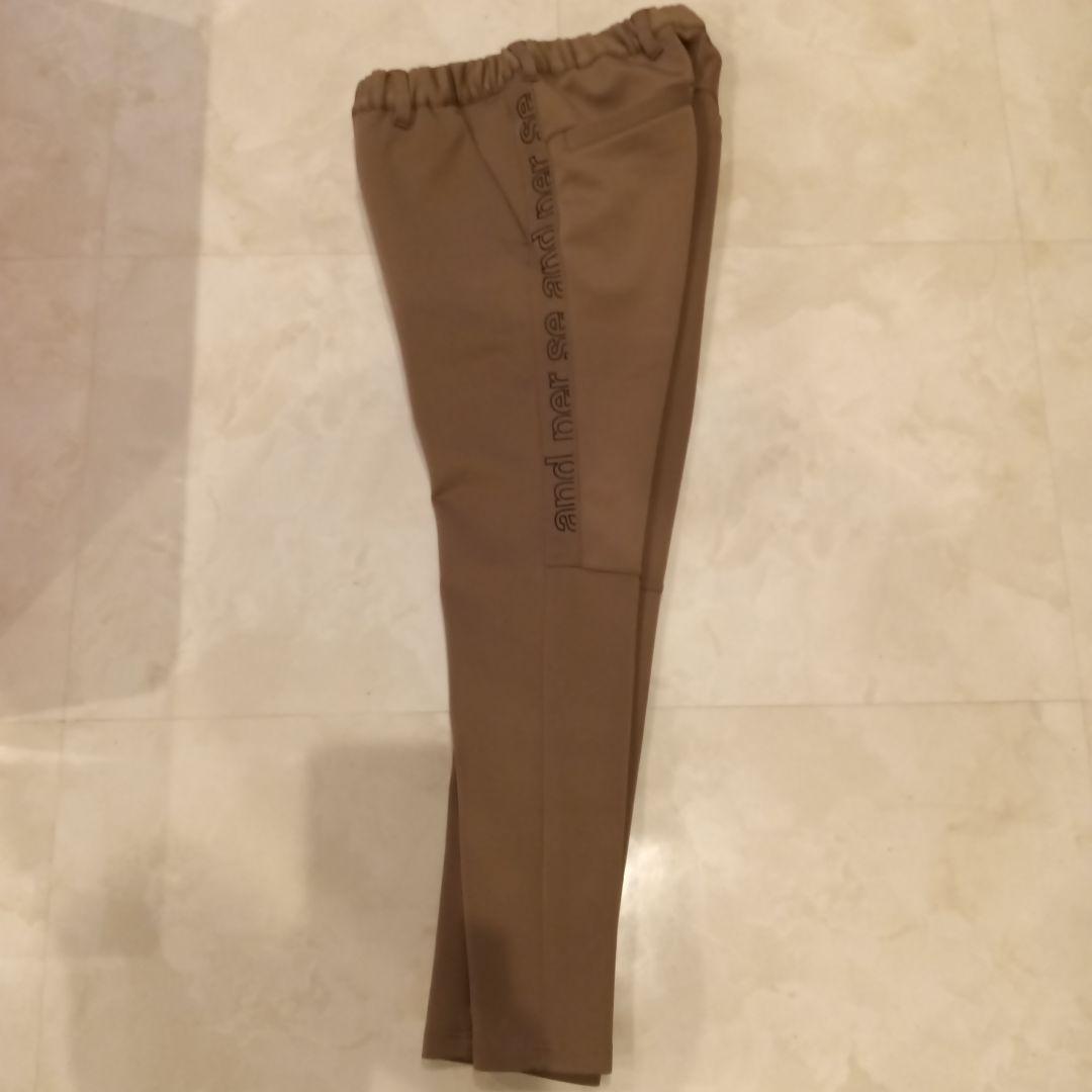and per se ベージュパンツ ウエストゴム