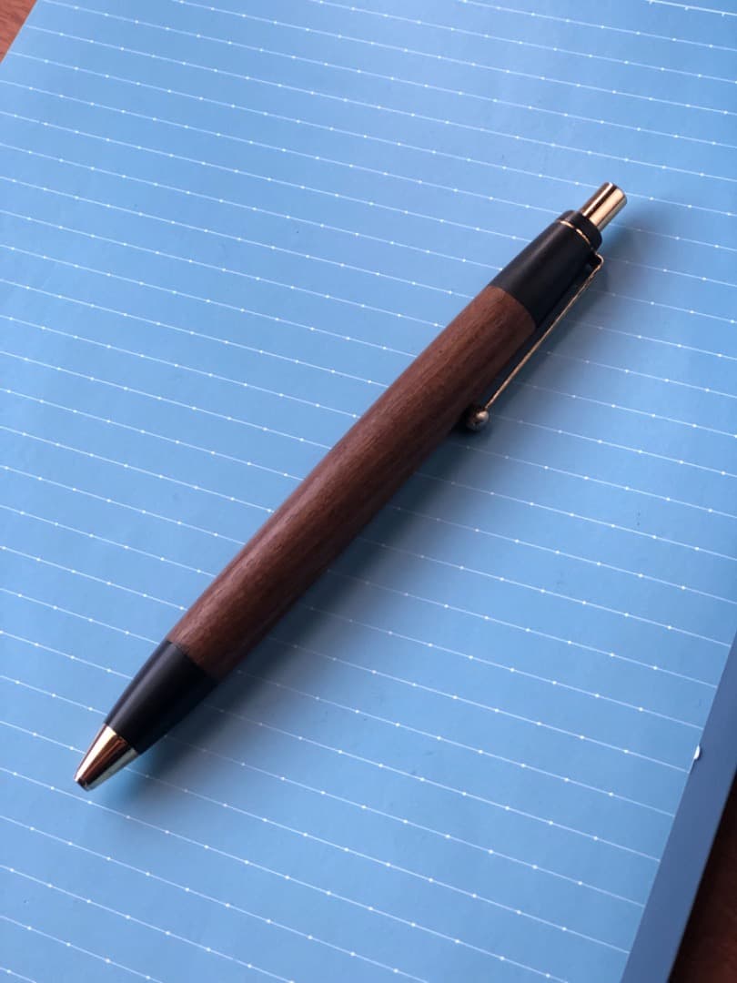 野原工芸　槐　旧型玉クリップ金金具スタンダードボールペン