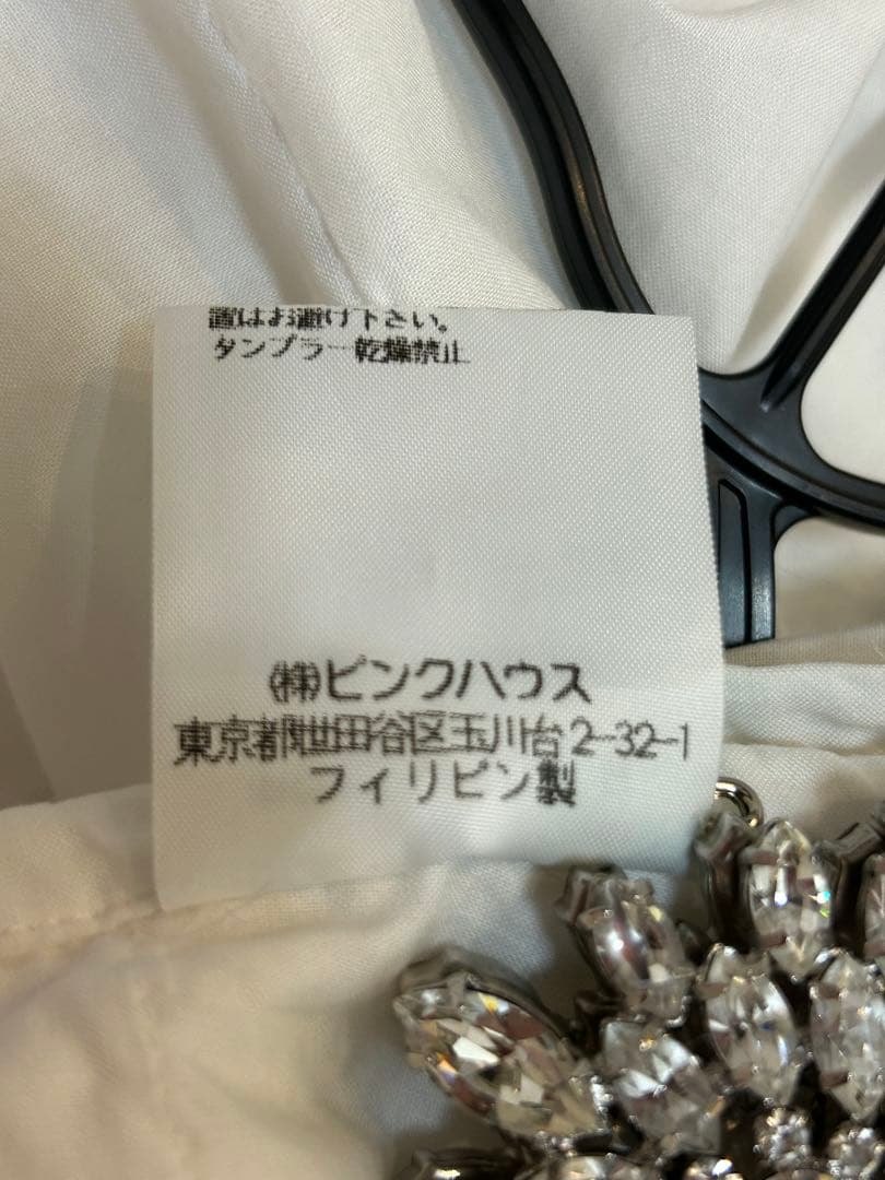 ピンクハウス段々被せフリルレースホワイトエプロン、さえらお好きな方にも、サイズL