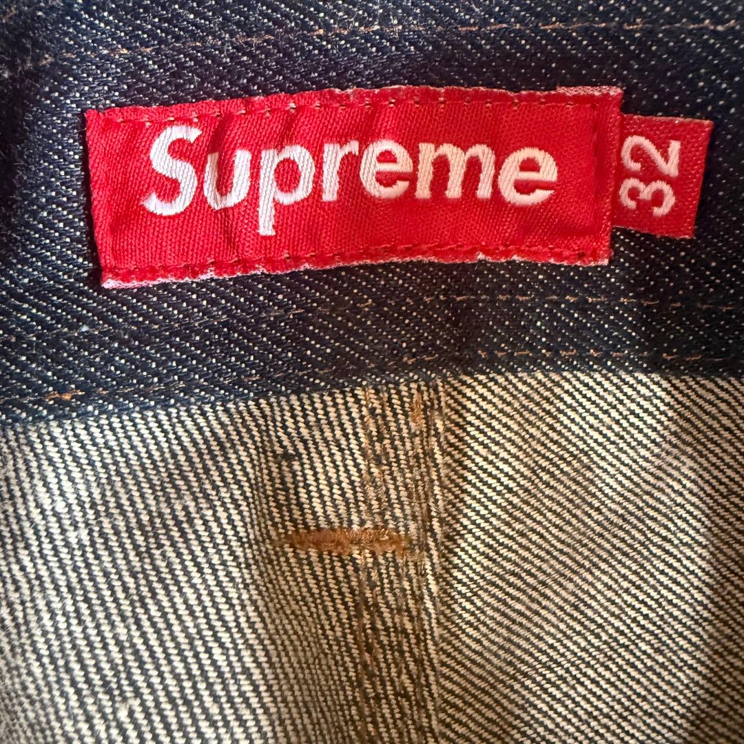 Supreme デニムペインターパンツ　リジットデニム　ダブルニー　ワークパンツ