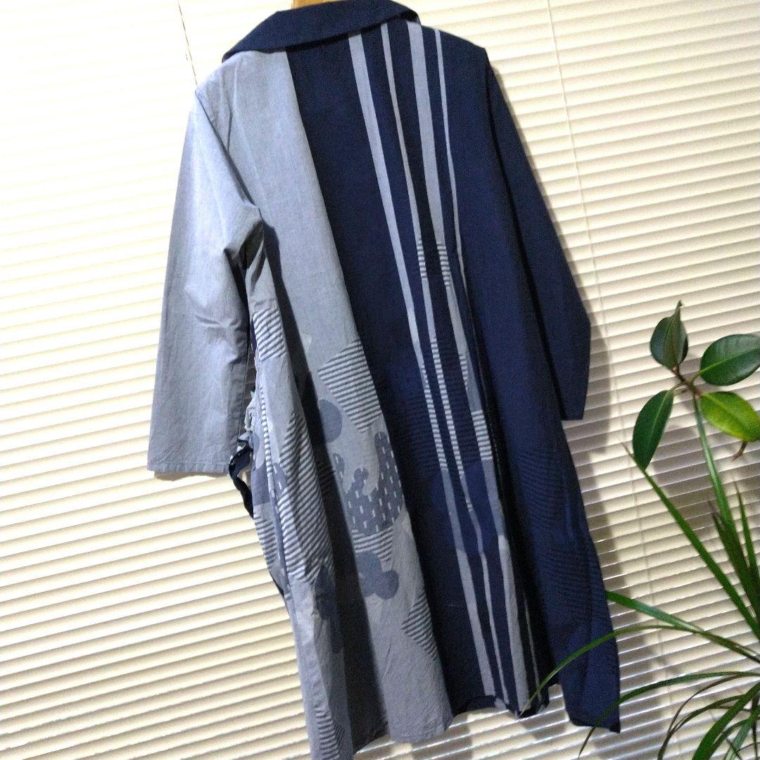スージー！　美品　慈雨　ワンピース コート　ネイビー系　L　センソユニコ