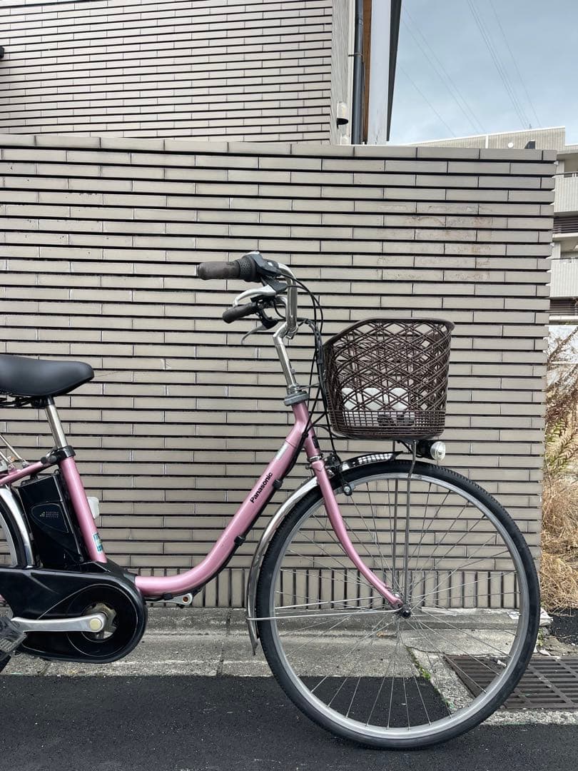 8.9ah Panasonic電動アシスト自転車 ピンク シティタイプ