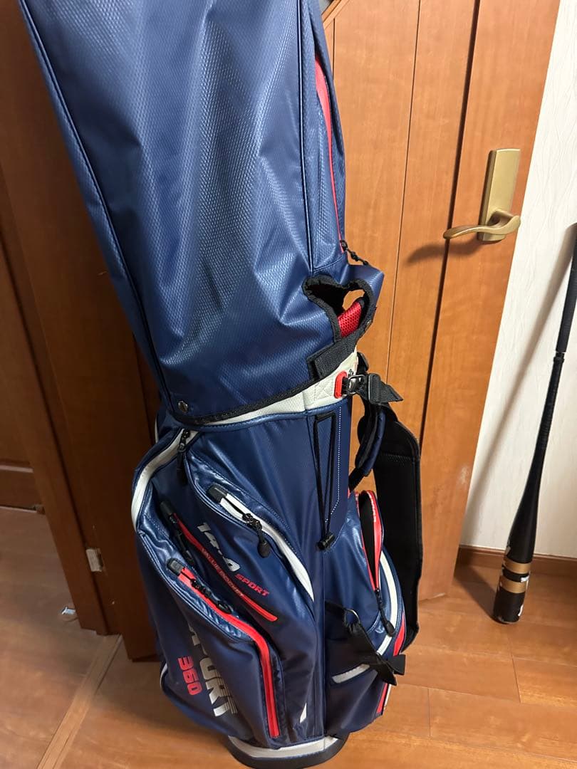 IAX ゴルフバッグ ネイビー 多機能