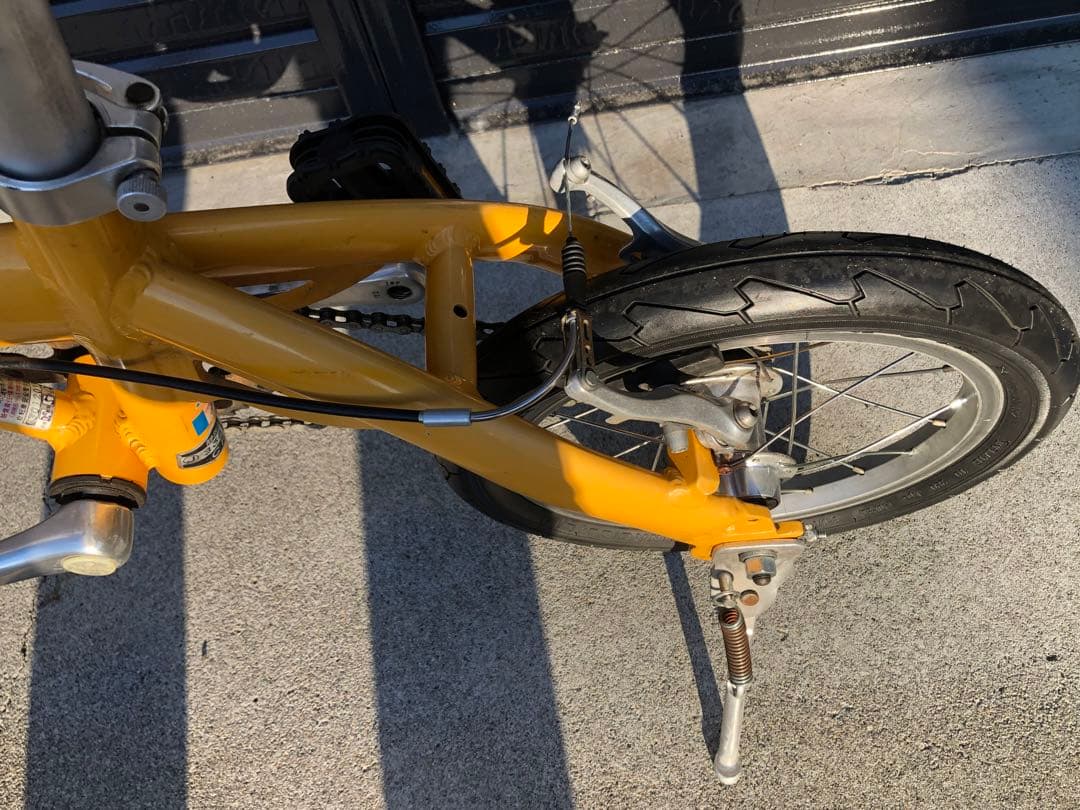 折りたたみ自転車 イエロー アルミフレーム