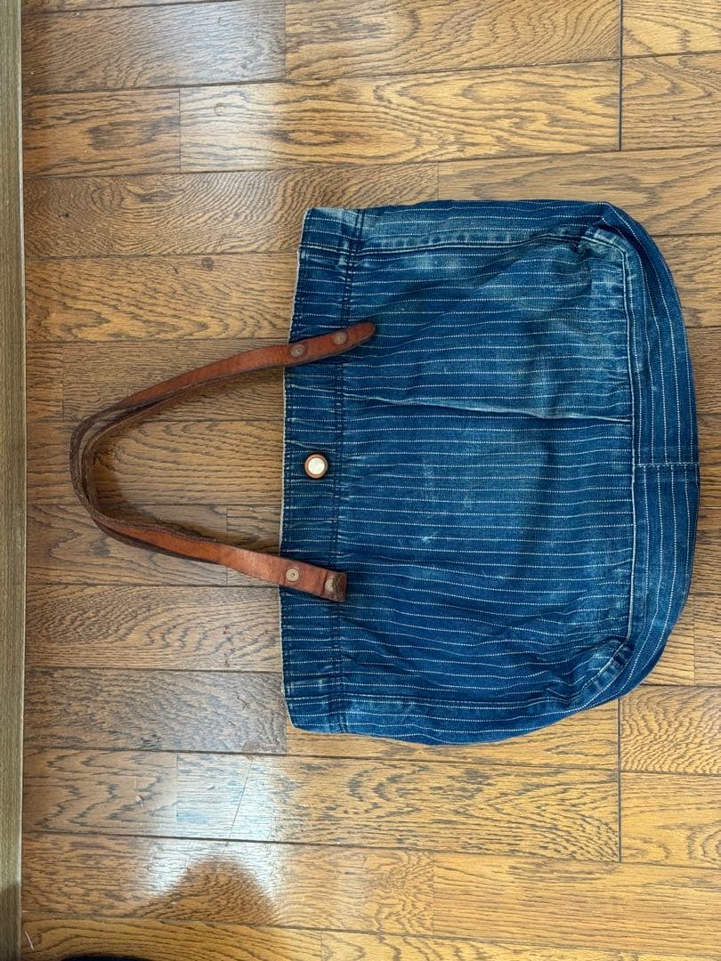 Pherrow's デニム トートバッグ ストライプ