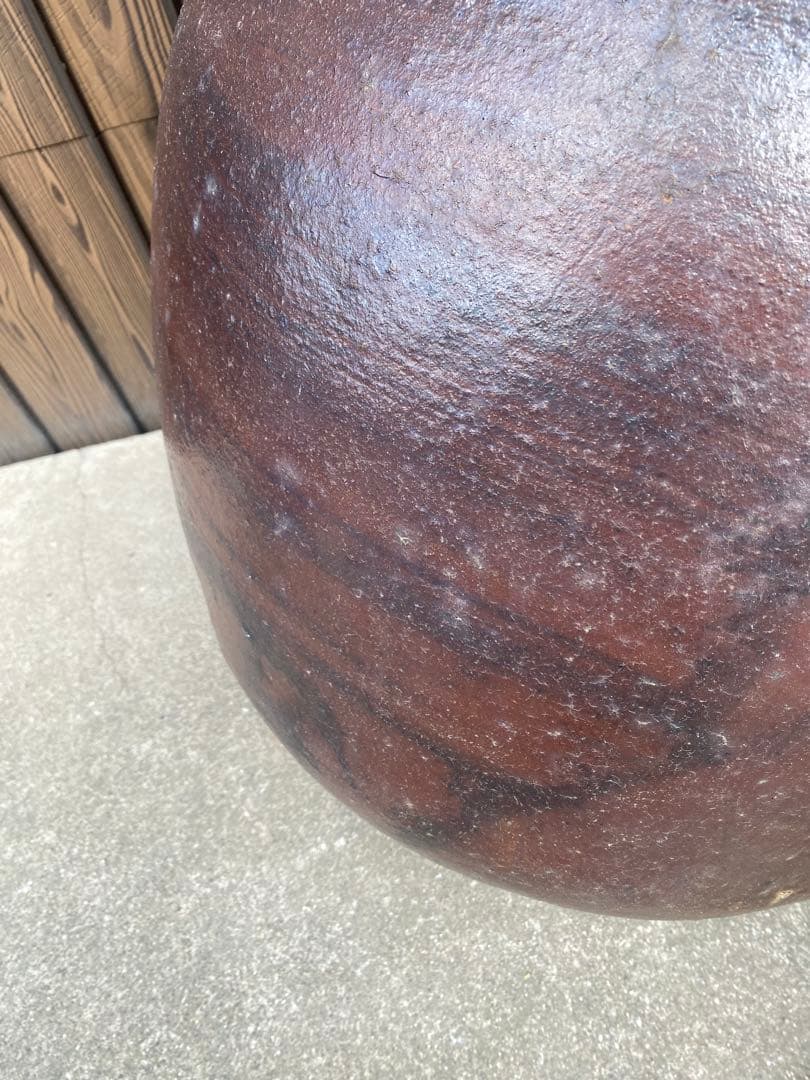 特大　睡蓮鉢　備前焼　金魚鉢　メダカ鉢　水鉢 骨董　アンティーク　鉢カバー