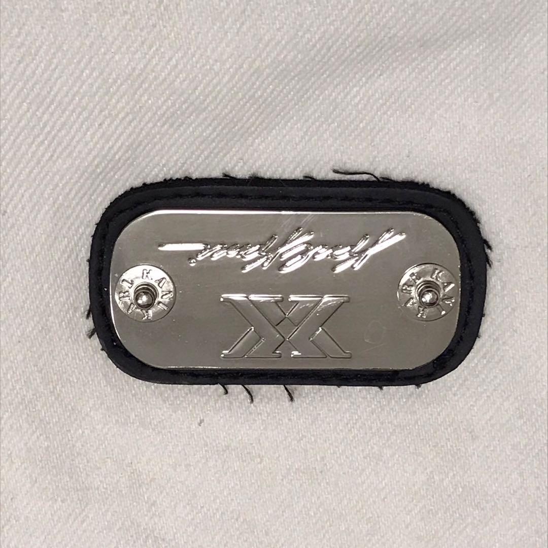 90s Karl Kani カールカナイ　ビンテージバギーホワイトジーンズ　ロゴ