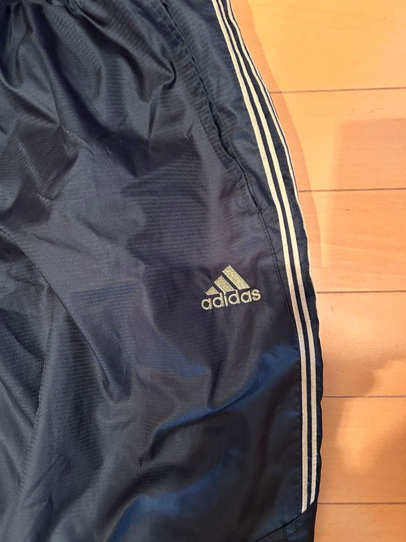 adidas プロフェッショナル ウィンドブレーカー 黒/金　セットアップ　XO