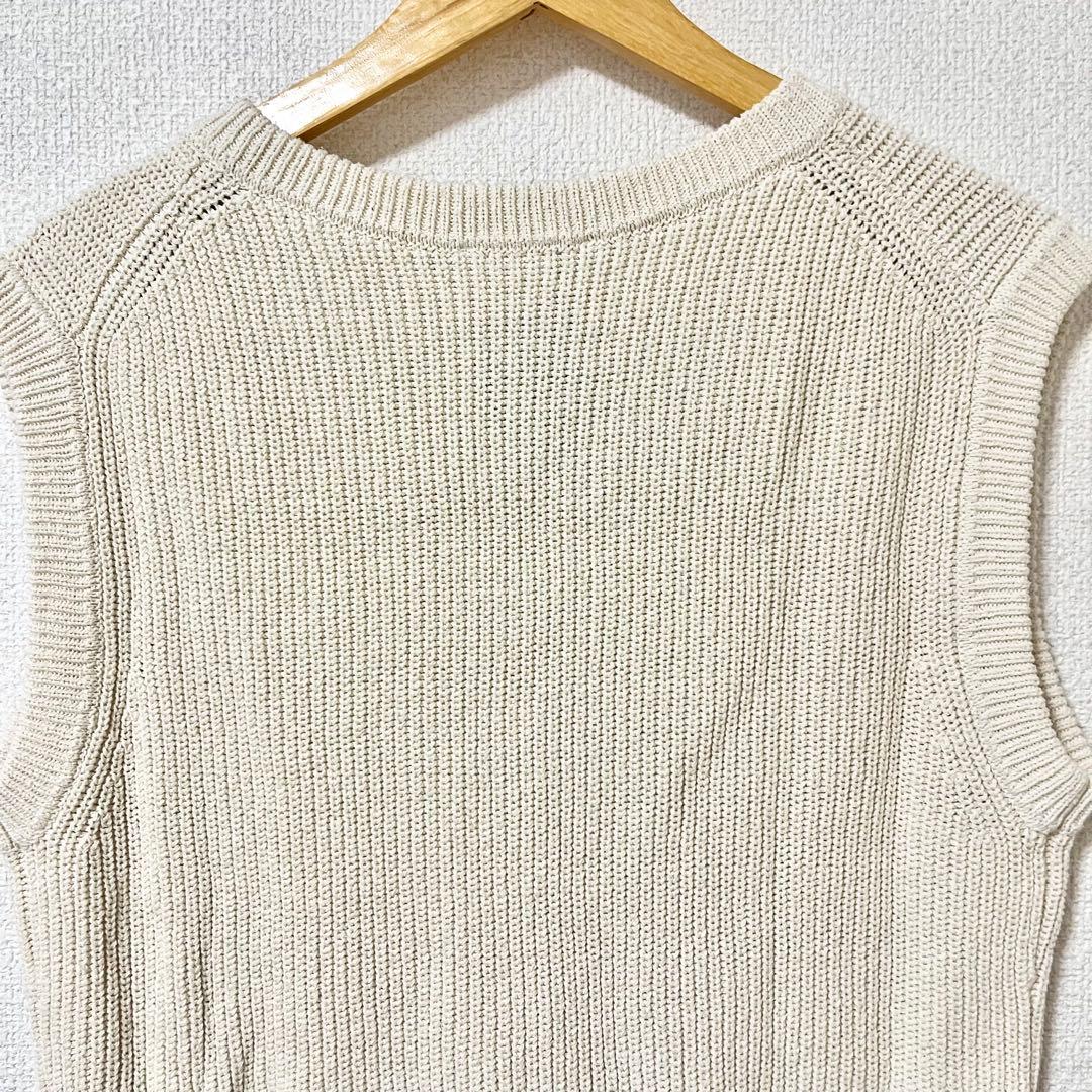 美品✨chaos シルク100% ニットベスト ライトベージュ