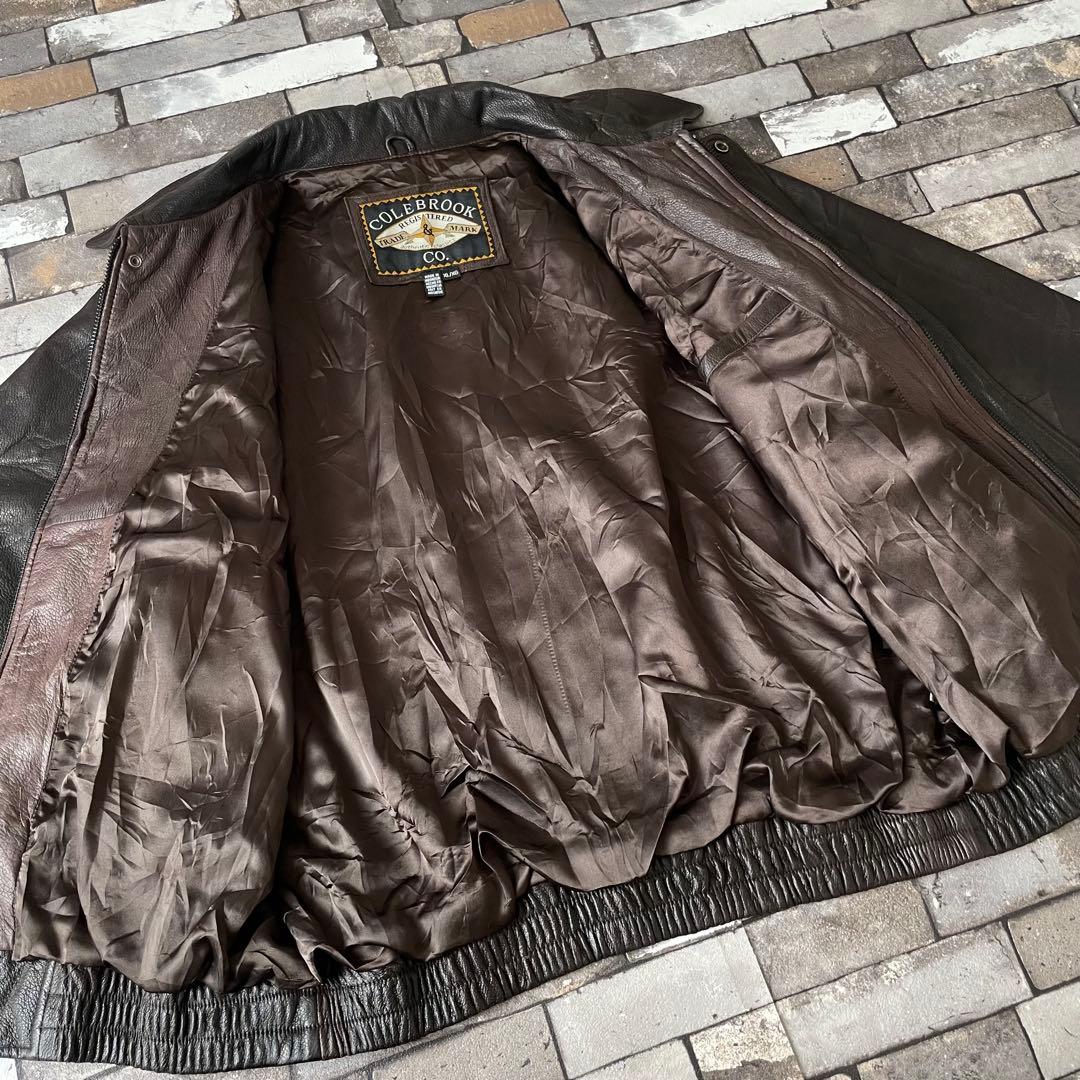 90s Genuine Leather Jac 本革 レザーライダースジャケット
