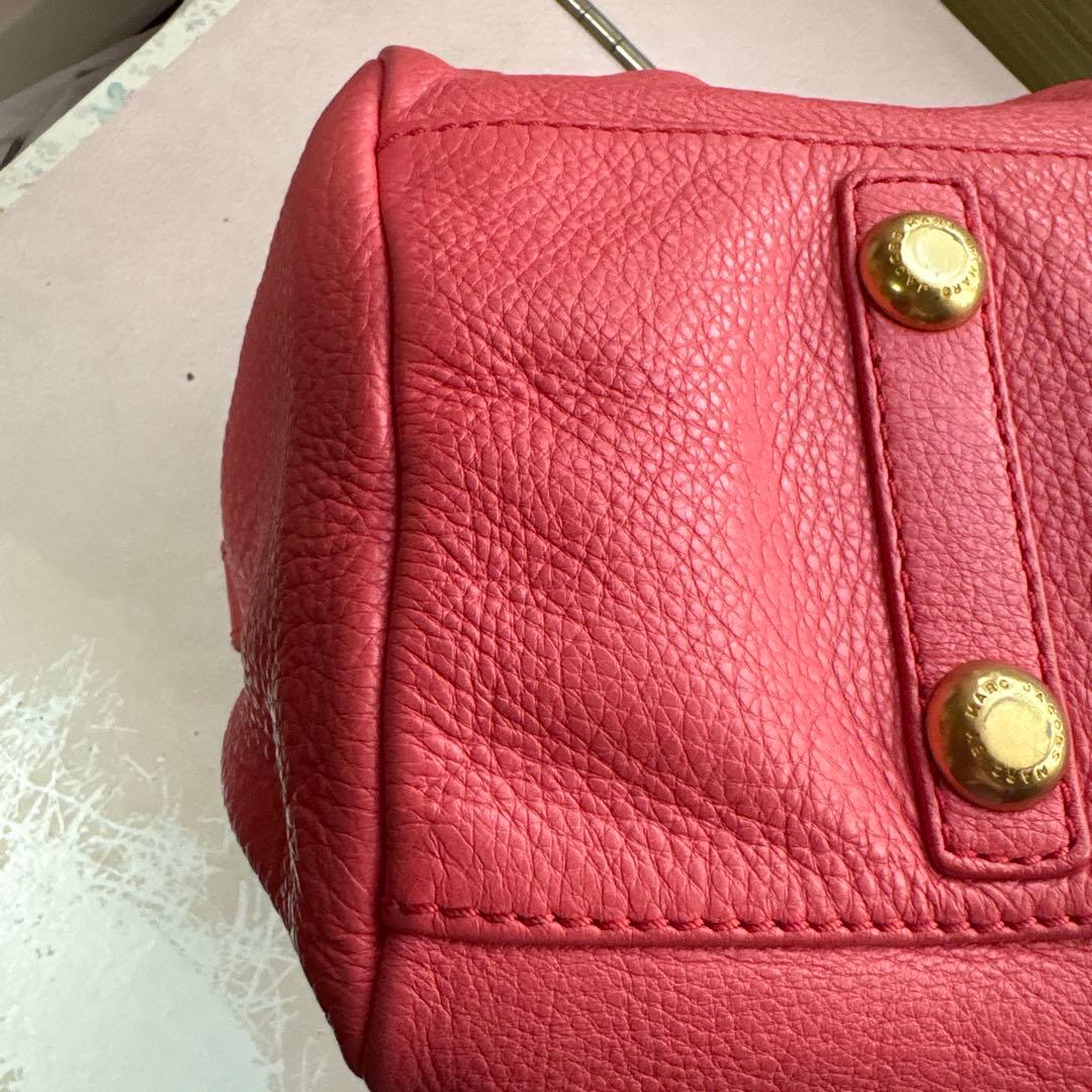 MARC BY MARC JACOBS バック シボ革2way コーラルオレンジ