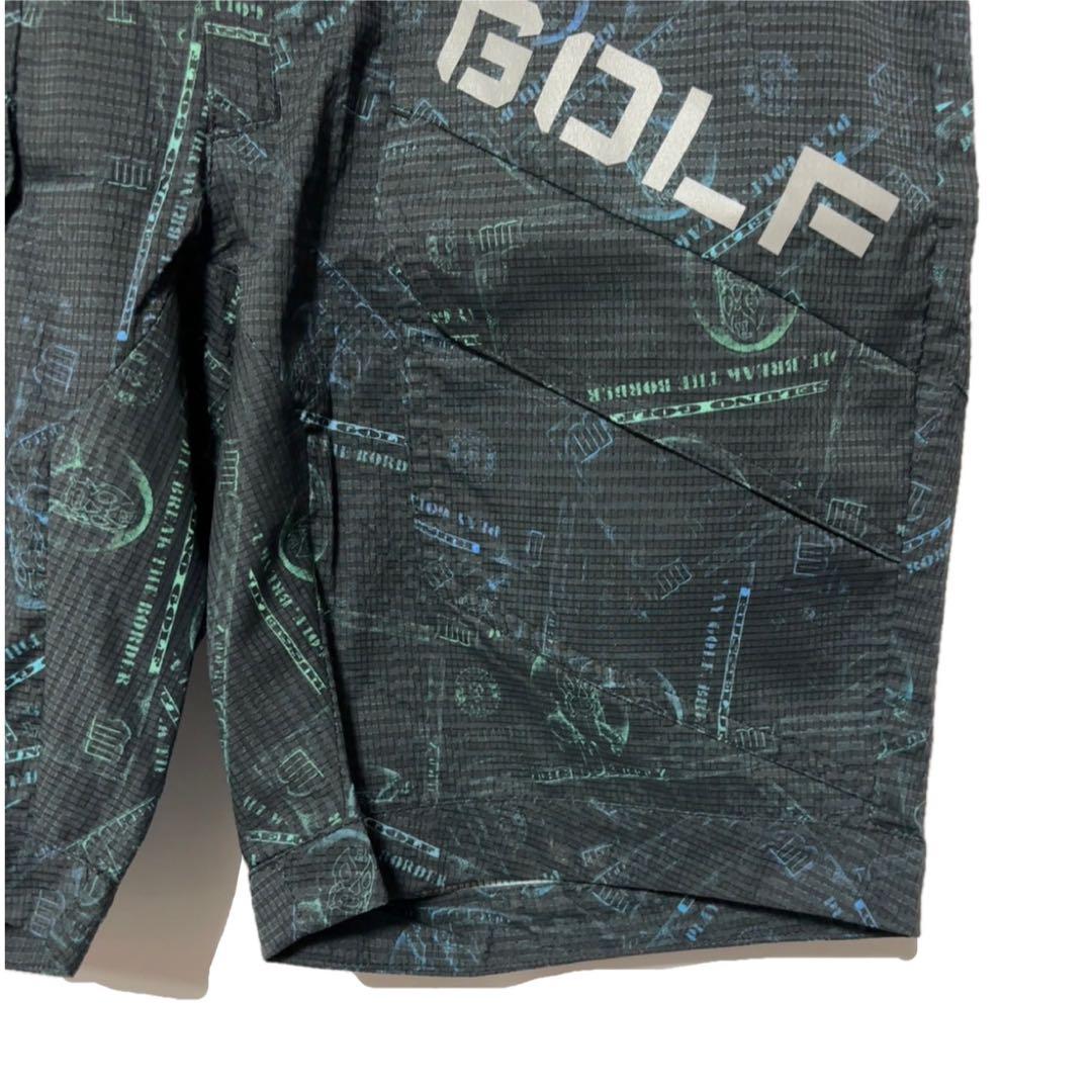 新品 ラッセルノ ゴルフ ドラー パターン ショーツ ブラック 2XL 7