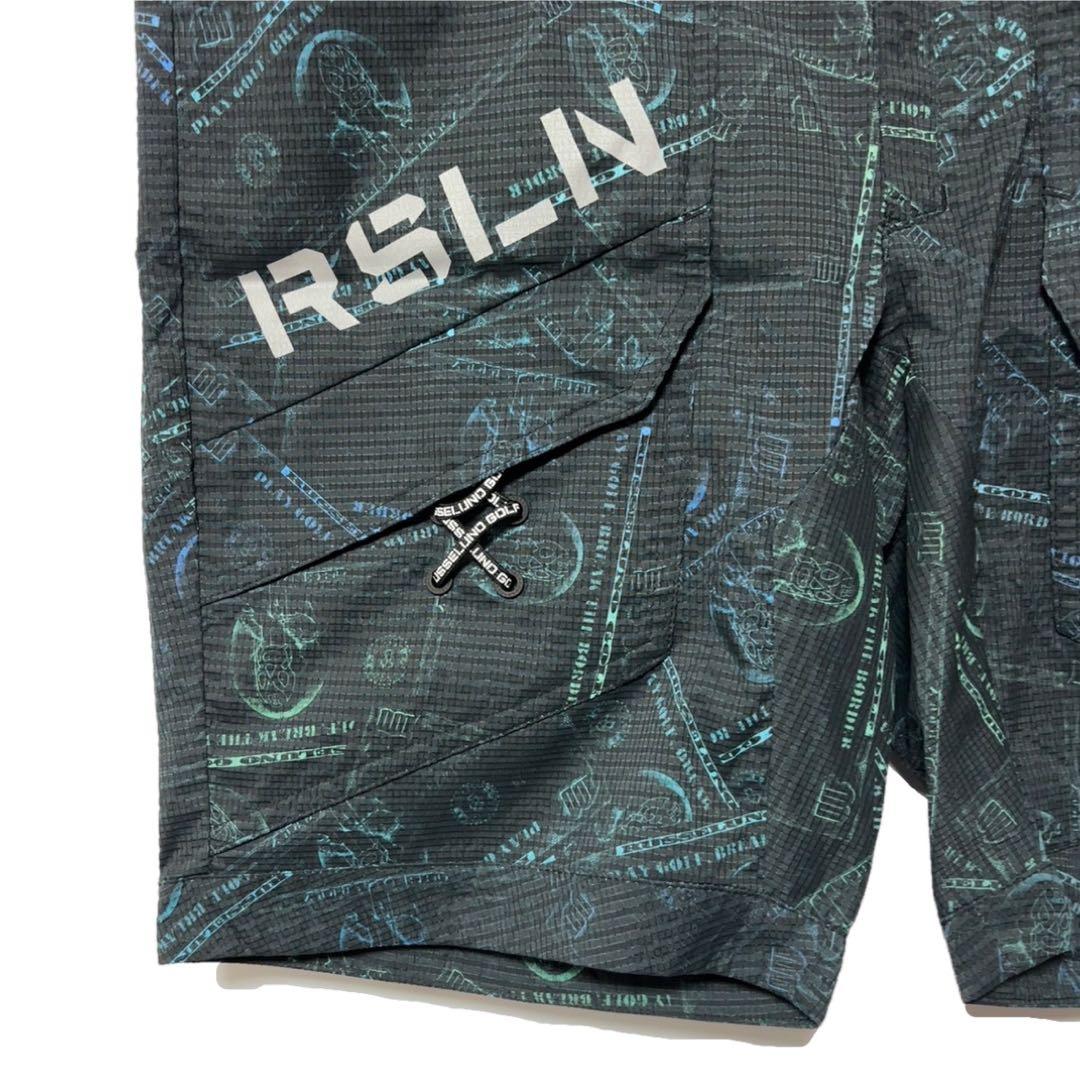 新品 ラッセルノ ゴルフ ドラー パターン ショーツ ブラック 2XL 7