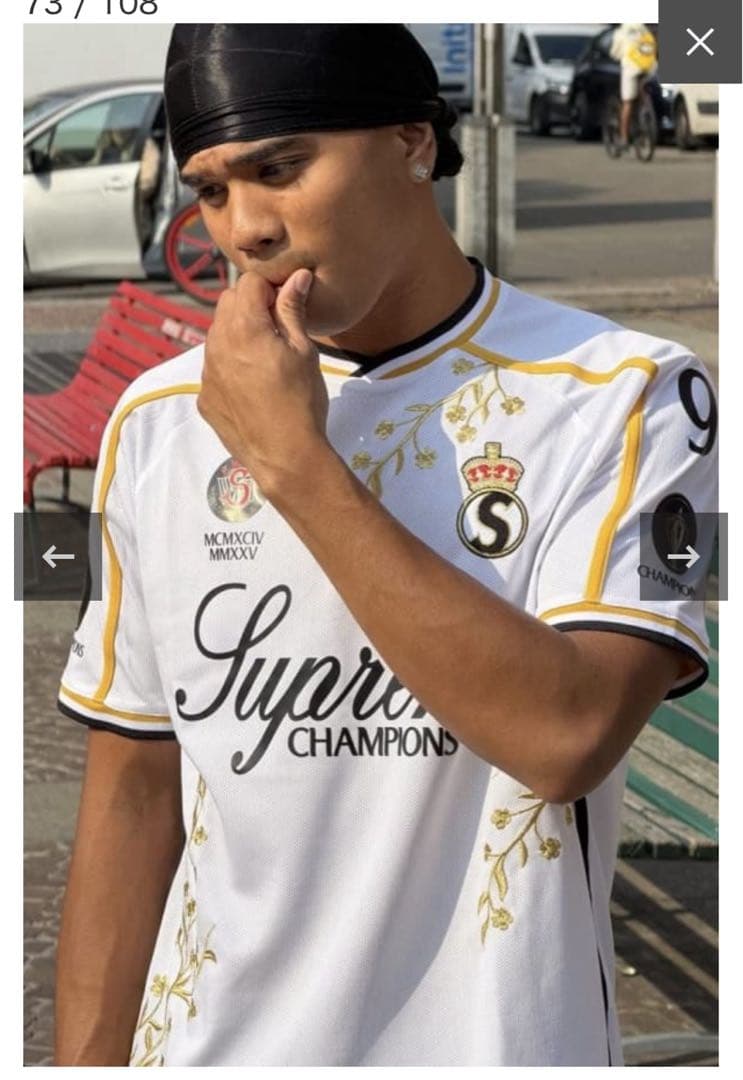 ウェア Supreme Floral Soccer Jersey white M