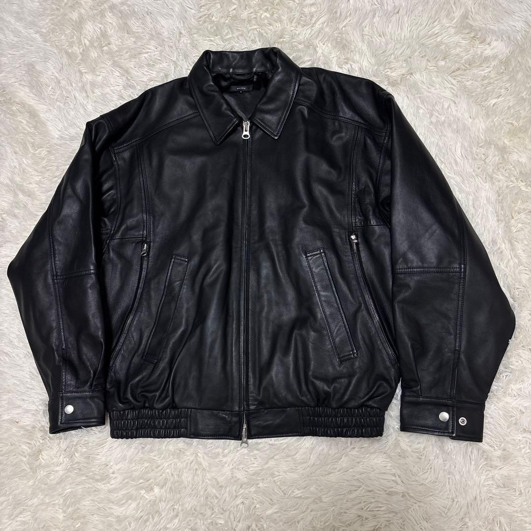 ▪️ BEAMSワイドフィット 4ポケット レザー ブルゾン レザージャケット