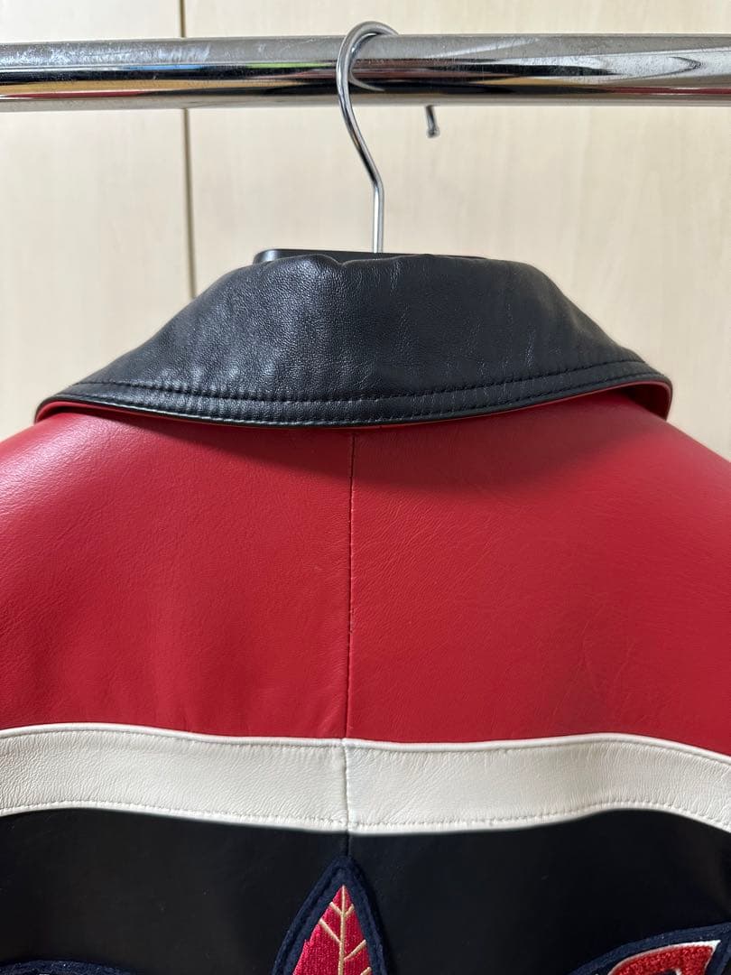 VARSITY JACKET RED AXES / AVIREX　羊革