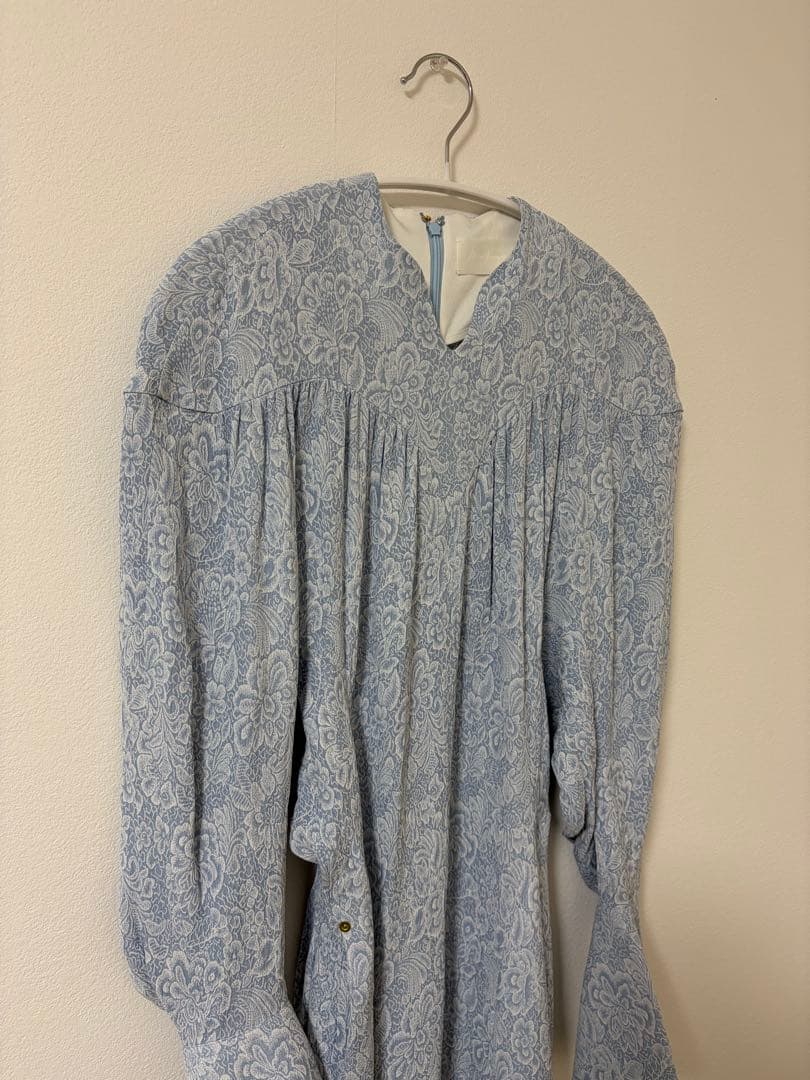 専用Floral Pattern Rayon Jacquard Dress