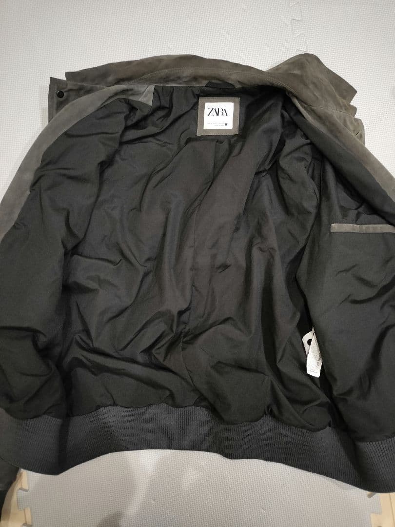 ZARA スエード ジャケット ブルゾン XL グレー
