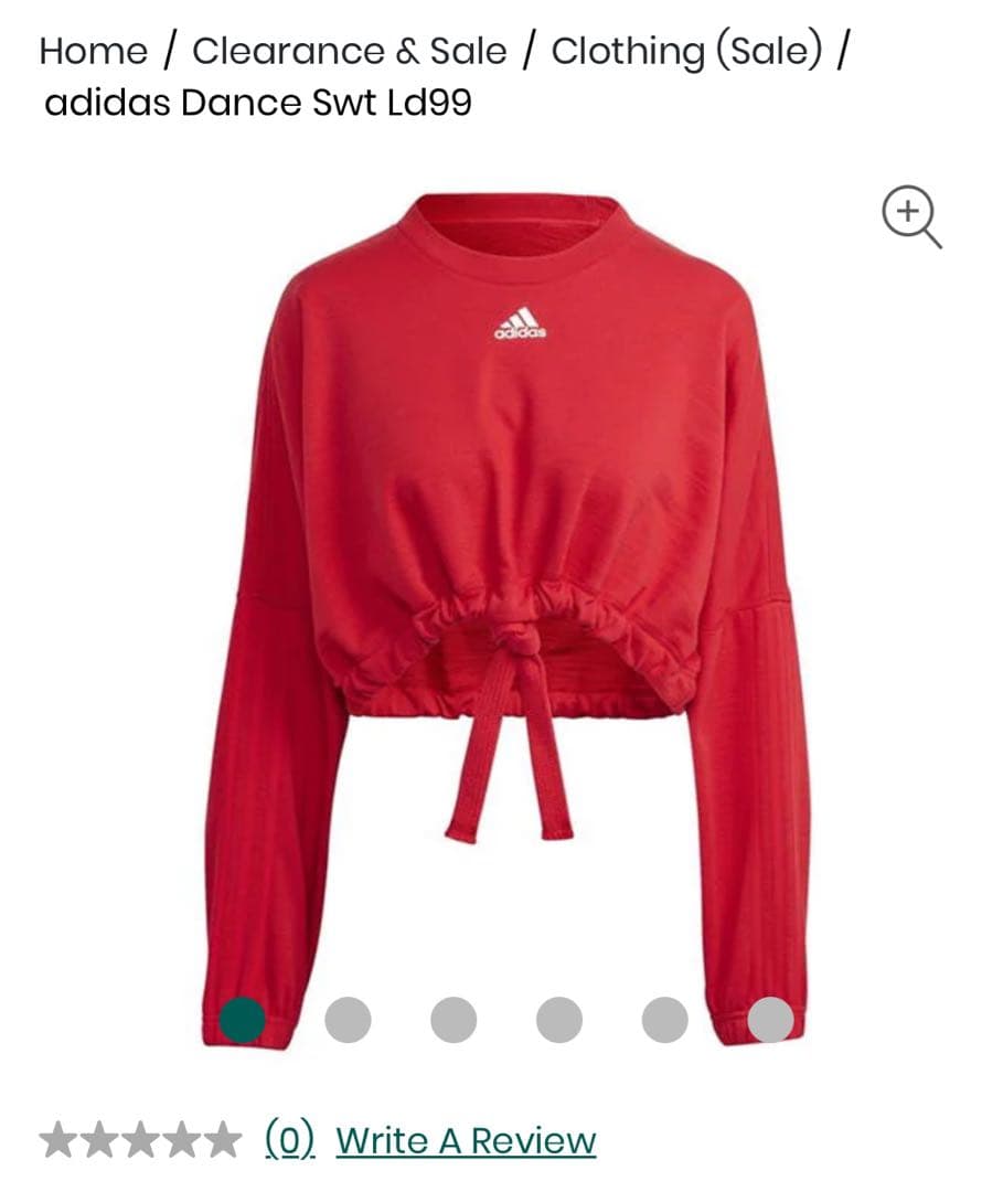 adidas アディダスダンス SWT Ld99 赤 Ｌ 日本未発売
