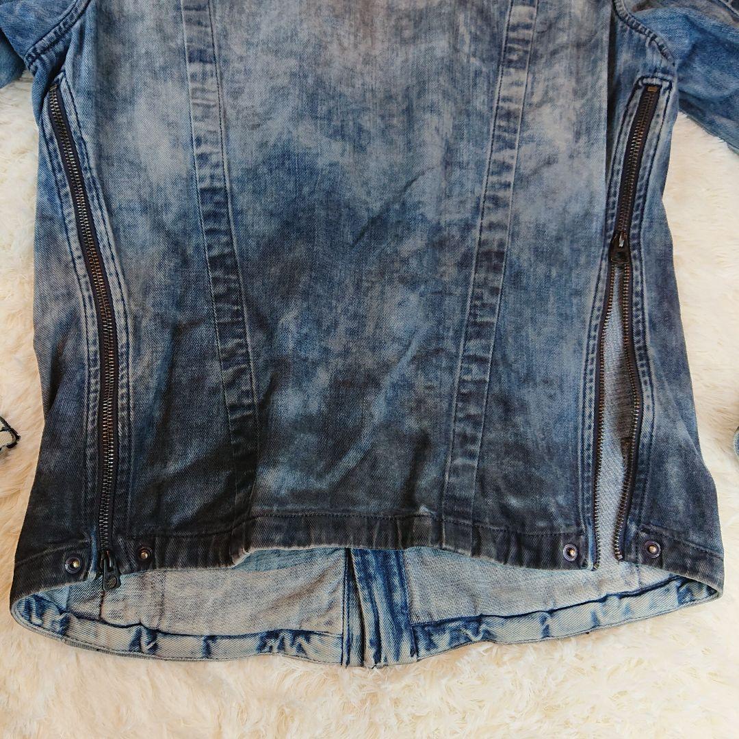 ★ Diesel ★ ディーゼル メンズ 長袖デニムジャケット ダメージ加工