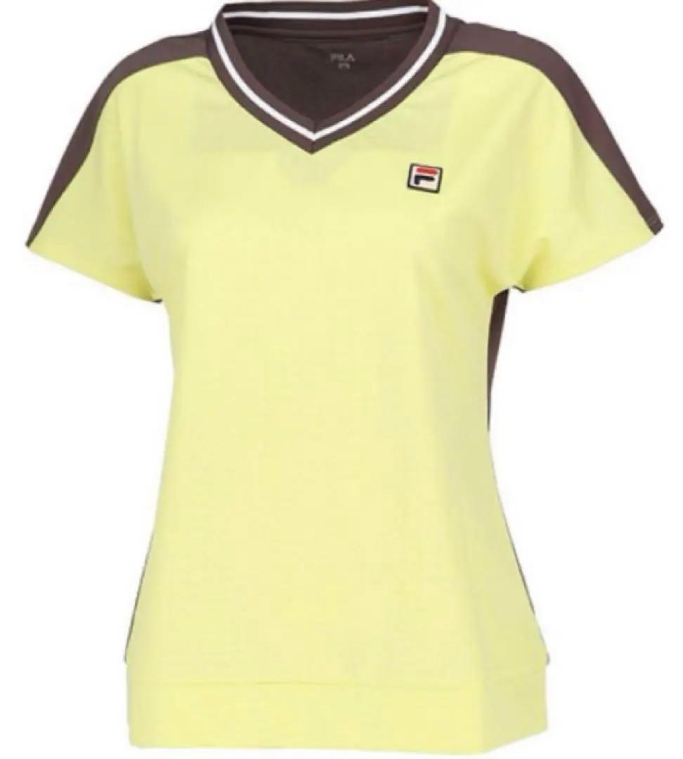 No.866 FILA スモーキーYELLOWのゲームシャツ☆XL☆新品☆