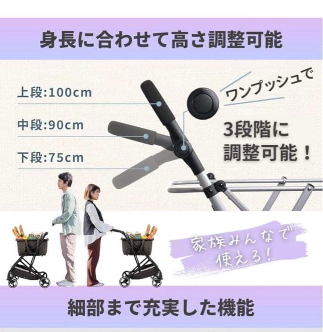 【極美品】EcoCa Excella ショッピングカート 保冷バッグ付き