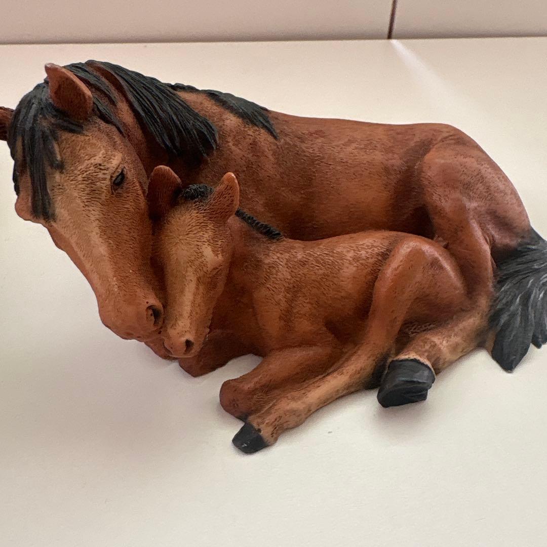 カスターニャ　 動物の置物セット 牛 シマウマ 馬