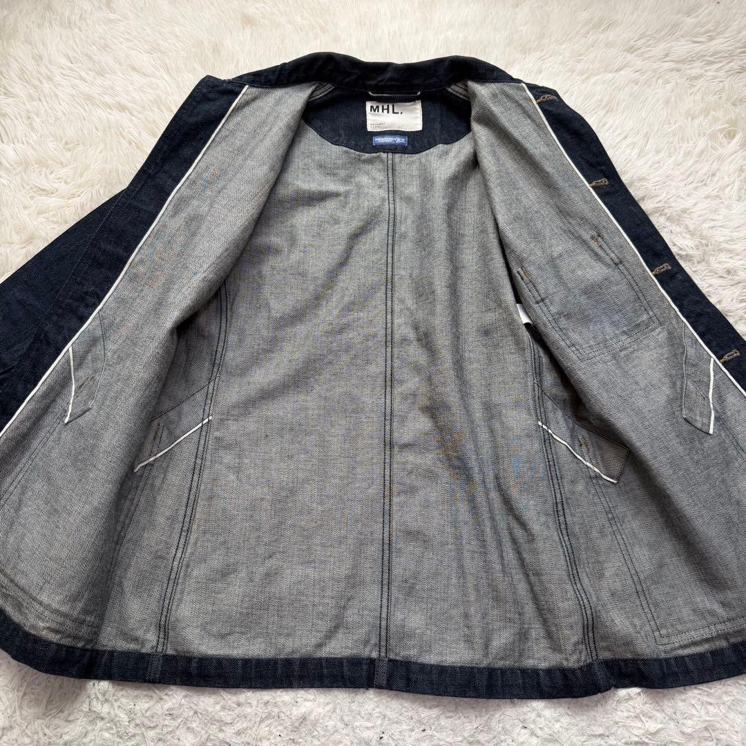 近年極美品　MHL マーガレットハウエル　デニムジャケット　gジャン インディゴ