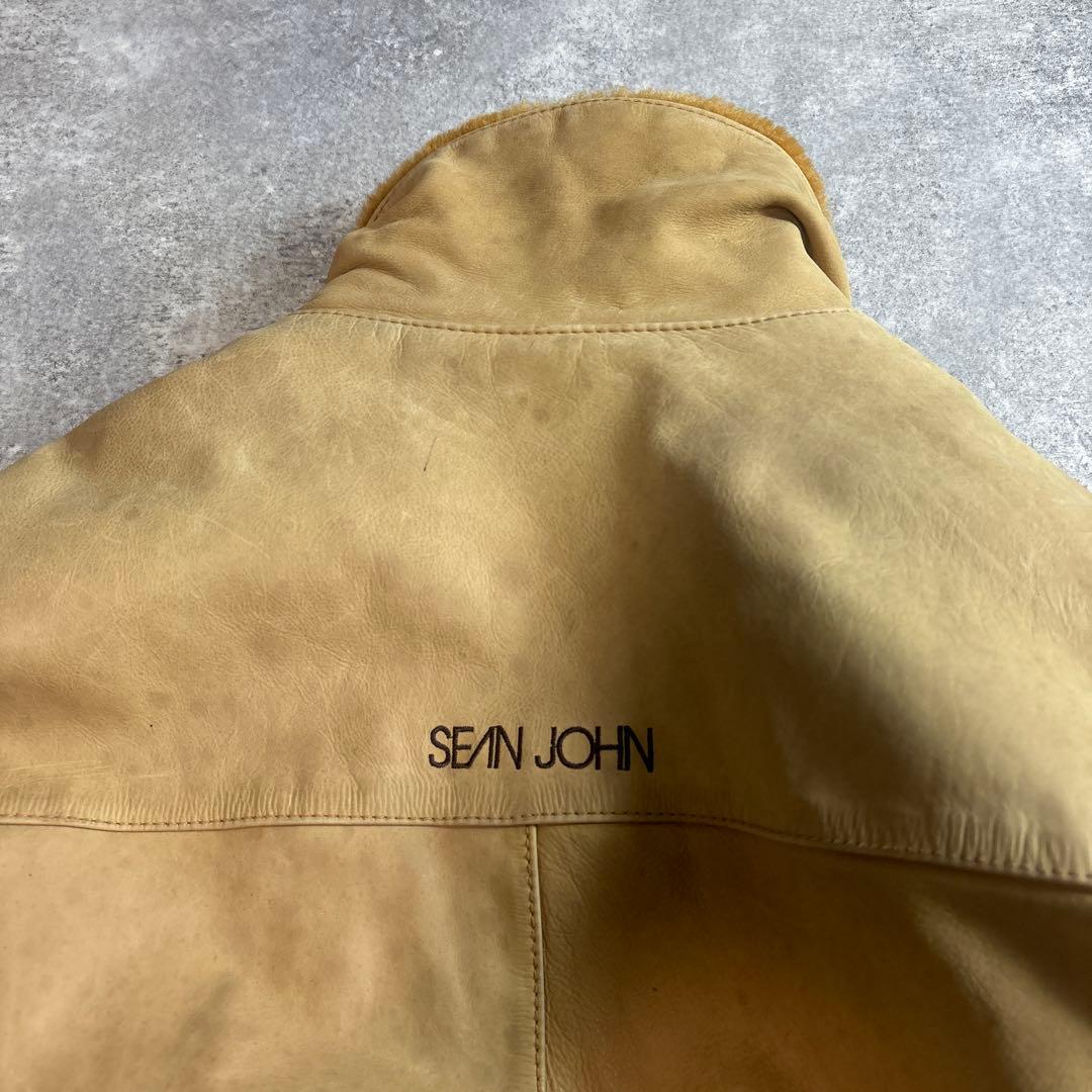 ショーンジョン seanjohn レザージャケット ブルゾン ムートン