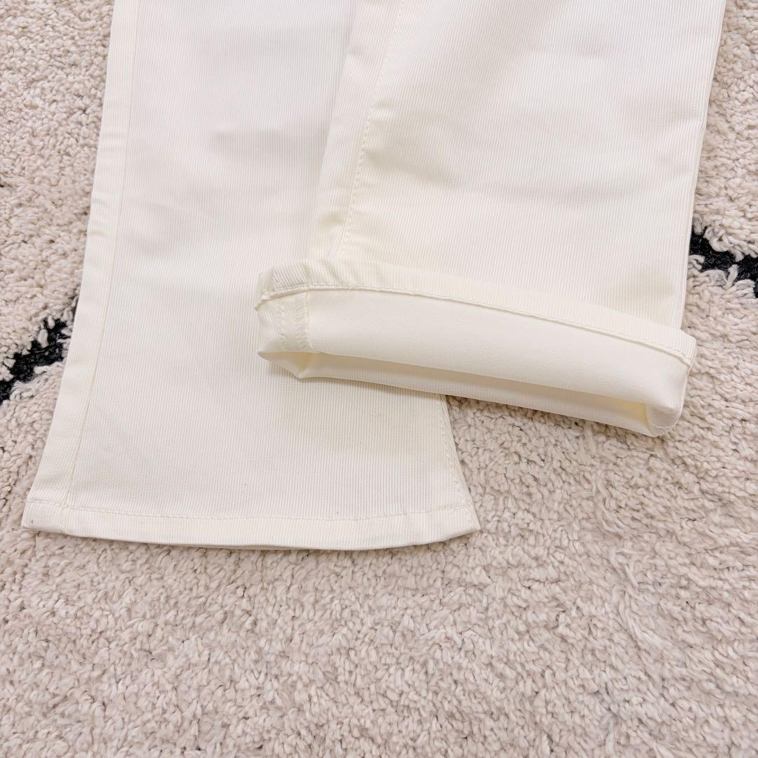 【超美品】パーリーゲイツ 春夏ゴルフパンツ　白ホワイト 美シルエット